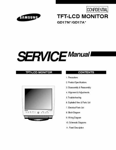 Samsung GD17AS LCD service manual